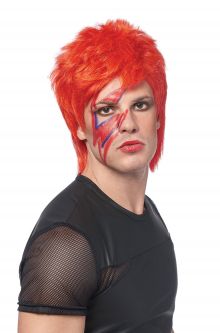 Red Stardust Mullet Wig