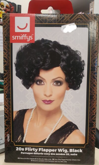 20s Flirty Flapper Wig, Black