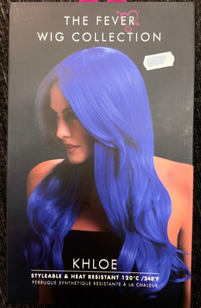 Khloe 22inch Neon Blue Wig